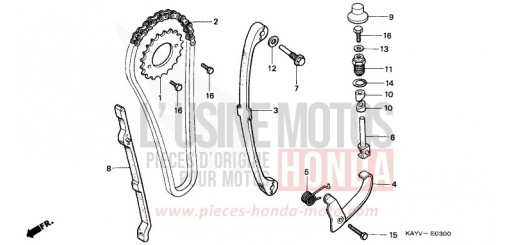 CHAINE A CAMES/TENDEUR NX125V de 1997